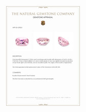 125.86 Ct. Pink Kunzite from Afghanistan Appraisal
