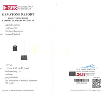 5.37 Ct. Greyish Violet Spinel from Burma (Myanmar) Scan Report