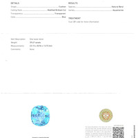 39.67 Ct. Blue Aquamarine from Brazil Scan Report