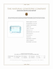 6.49 Ct. Blue Aquamarine from Madagascar Scan Report