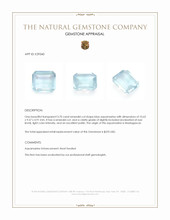 3.70 Ct. Blue Aquamarine from Madagascar Appraisal