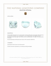 5.37 Ct. Bluish Green Aquamarine from Tanzania Appraisal