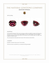 70.48 Ct. Purplish Red Rubellite Tourmaline from Brazil Appraisal