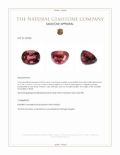 20.05 Ct. Purplish Red Rubellite Tourmaline from Brazil Appraisal