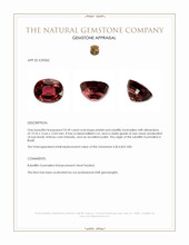 25.49 Ct. Pinkish Red Rubellite Tourmaline from Brazil Appraisal