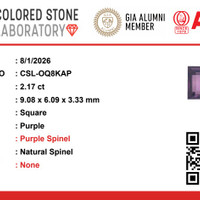 2.16 Ct. Pinkish Purple Spinel from Ceylon (Sri Lanka) Pdf