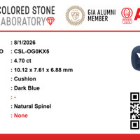 4.69 Ct. Blue Spinel from Ceylon (Sri Lanka) Pdf