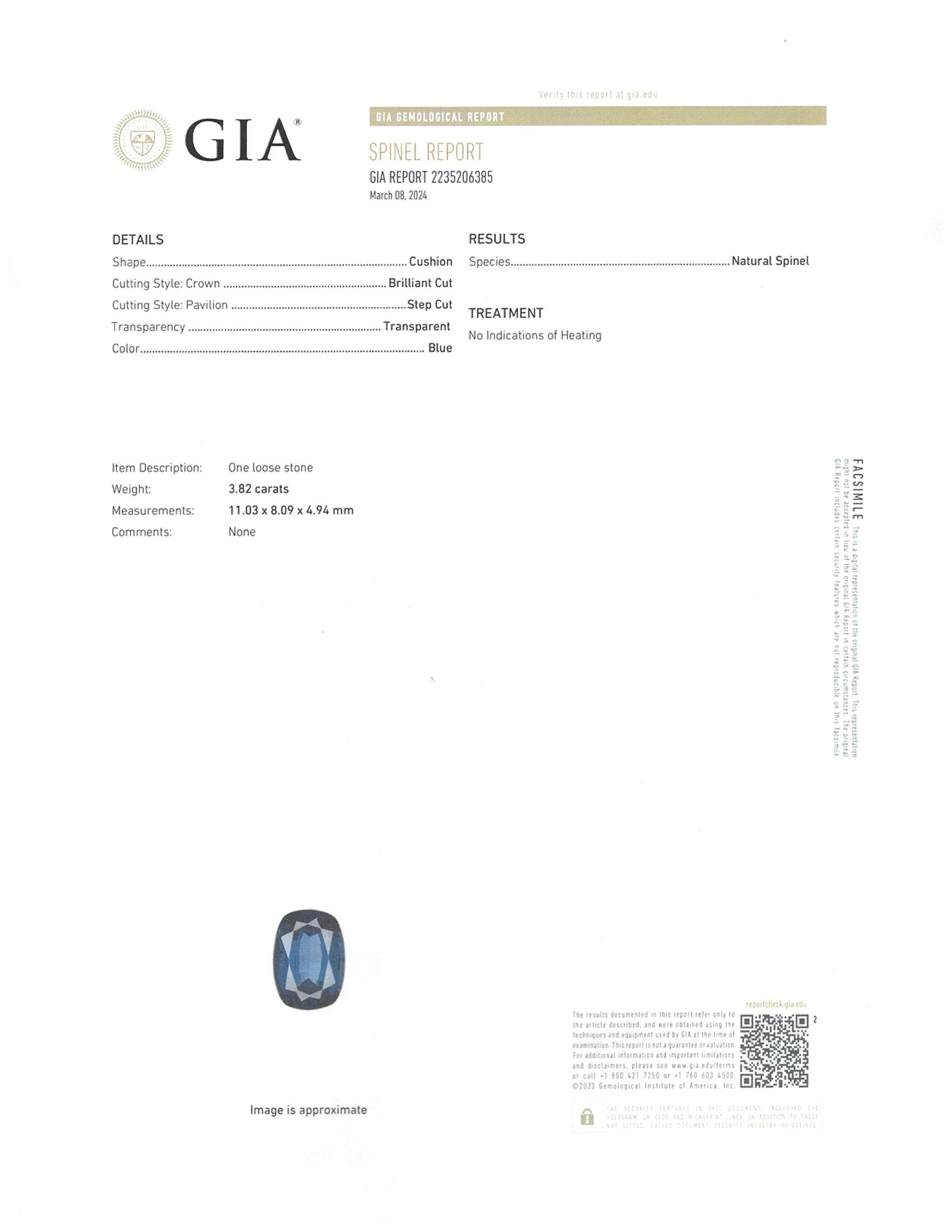 3.82 Ct. Spinel from Ceylon (Sri Lanka)