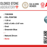 1.24 Ct. Greenish Blue Zircon from Ceylon (Sri Lanka) Pdf