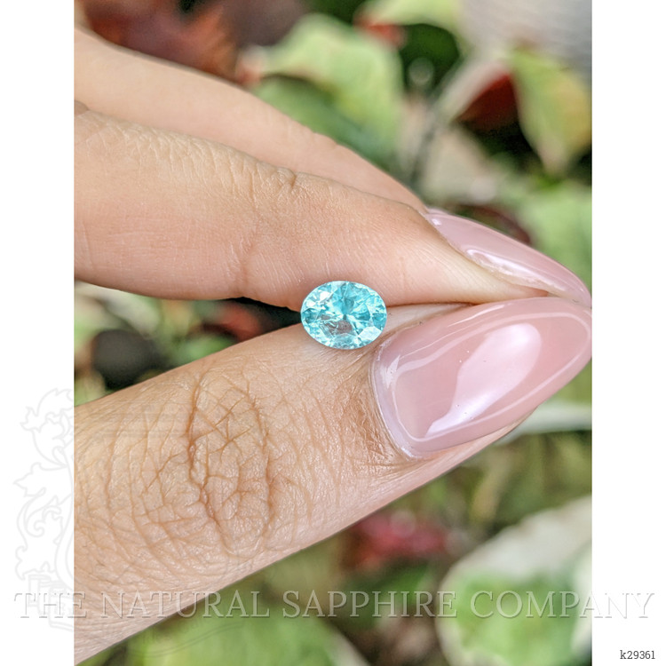 1.24 Ct. Greenish Blue Zircon from Ceylon (Sri Lanka)