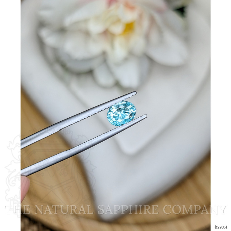 1.24 Ct. Greenish Blue Zircon from Ceylon (Sri Lanka)