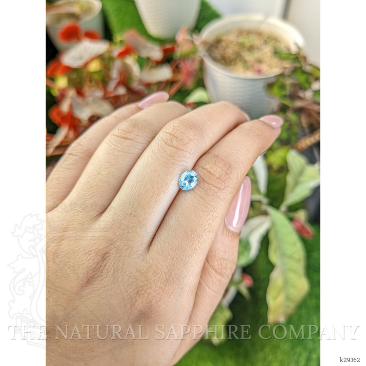 1.25 Ct. Greenish Blue Zircon from Ceylon (Sri Lanka)