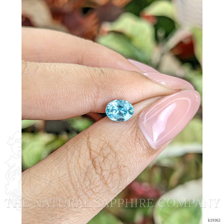1.25 Ct. Greenish Blue Zircon from Ceylon (Sri Lanka)