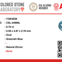 0.69 Ct. Greenish Blue Zircon from Ceylon (Sri Lanka) Pdf
