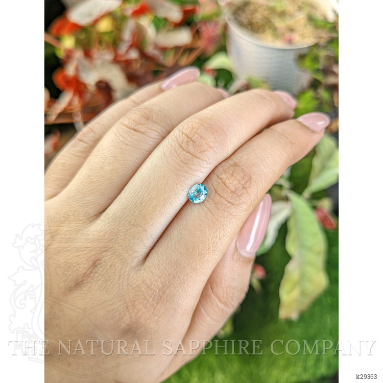 0.69 Ct. Greenish Blue Zircon from Ceylon (Sri Lanka)