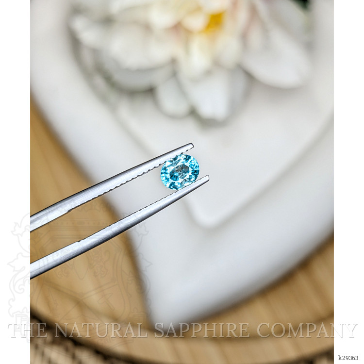 0.69 Ct. Greenish Blue Zircon from Ceylon (Sri Lanka)