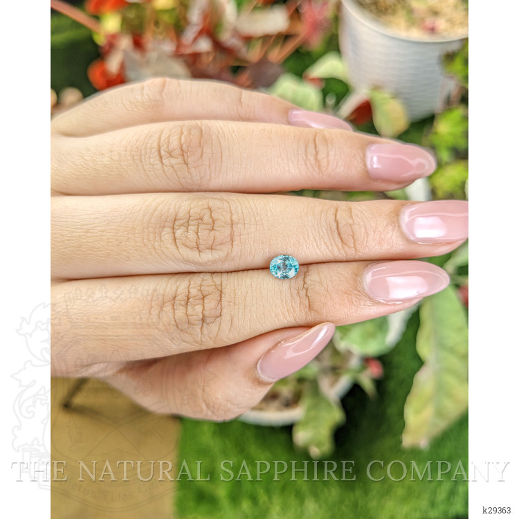 0.69 Ct. Greenish Blue Zircon from Ceylon (Sri Lanka)