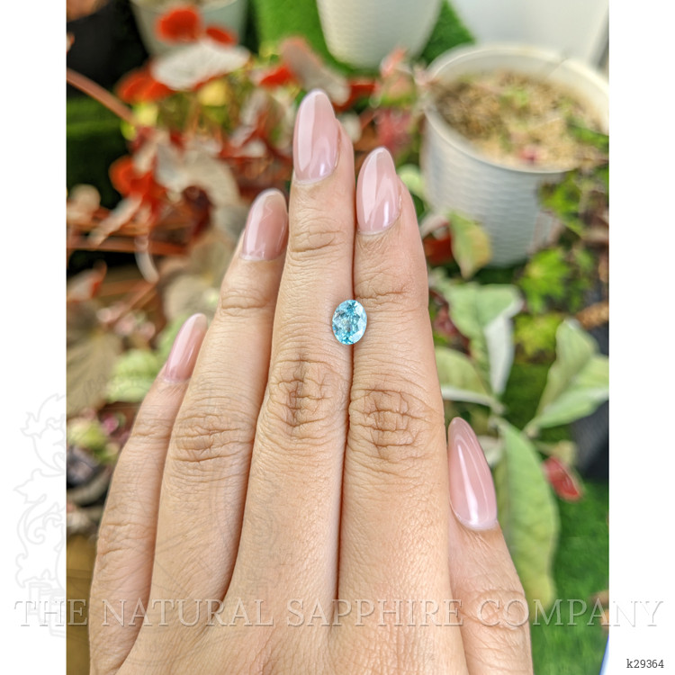 1.49 Ct. Greenish Blue Zircon from Ceylon (Sri Lanka)