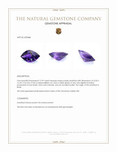 12.99 Ct. Purple Amethyst from Brazil Appraisal