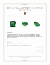 0.81 Ct. Tsavorite Garnet from Tanzania Appraisal
