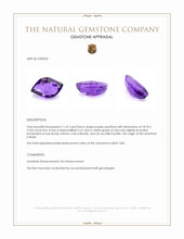 11.22 Ct. Purple Amethyst from Brazil Appraisal