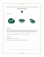 9.79 Ct. Bluish Green Prasiolite from Brazil Appraisal