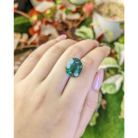 9.79 Ct. Bluish Green Prasiolite from Brazil Life Style