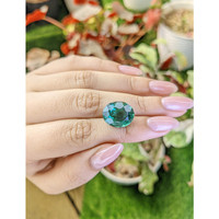 9.79 Ct. Bluish Green Prasiolite from Brazil Life Style