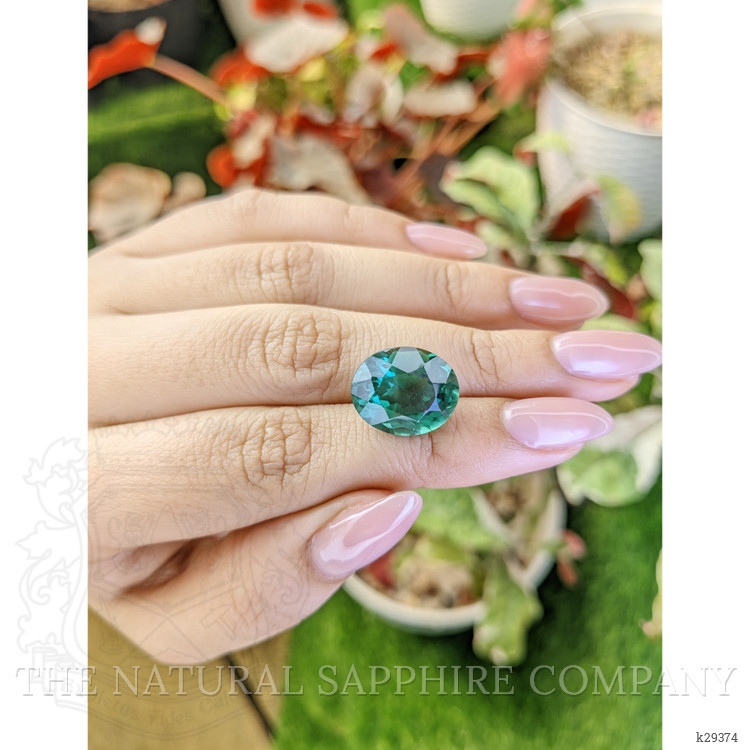 9.79 Ct. Bluish Green Prasiolite from Brazil