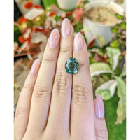 5.99 Ct. Bluish Green Prasiolite from Brazil Life Style