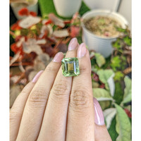 12.14 Ct. Yellowish Green Prasiolite from Brazil Life Style
