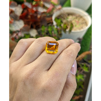 11.05 Ct. Yellowish Orange Citrine from Brazil Life Style