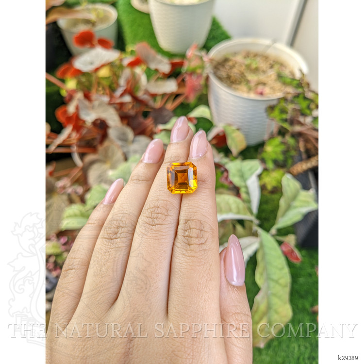 10.93 Ct. Yellowish Orange Citrine from Ceylon (Sri Lanka)