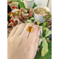 10.93 Ct. Yellowish Orange Citrine from Ceylon (Sri Lanka) Life Style