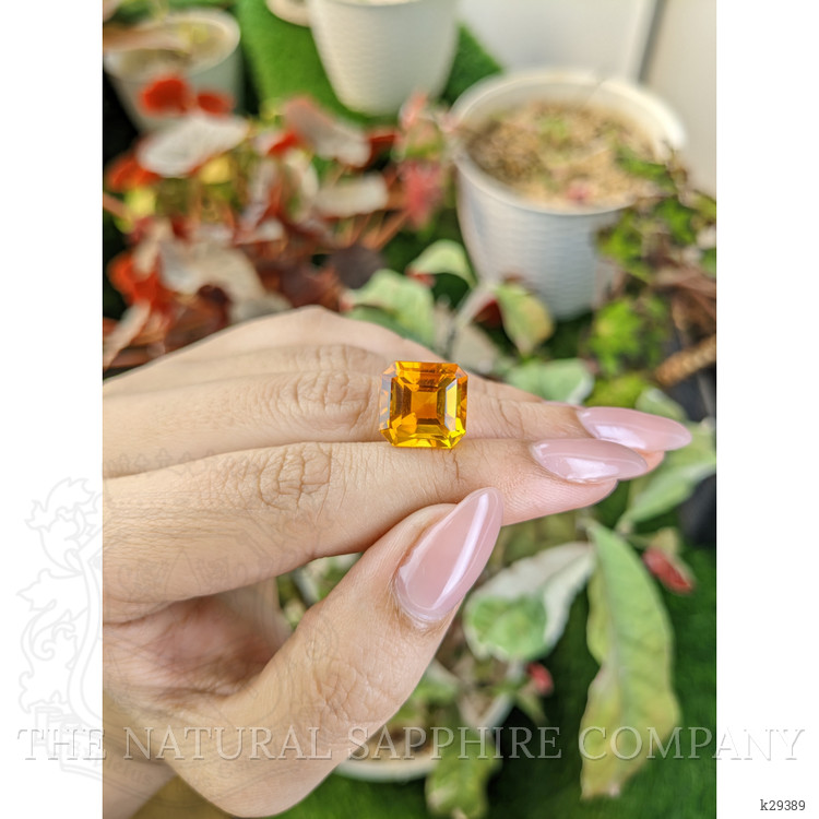 10.93 Ct. Yellowish Orange Citrine from Ceylon (Sri Lanka)