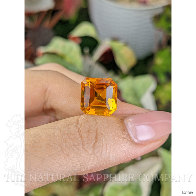 10.93 Ct. Yellowish Orange Citrine from Ceylon (Sri Lanka)