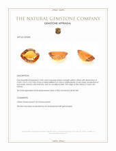 13.05 Ct. Orangish Yellow Citrine from Ceylon (Sri Lanka) Appraisal
