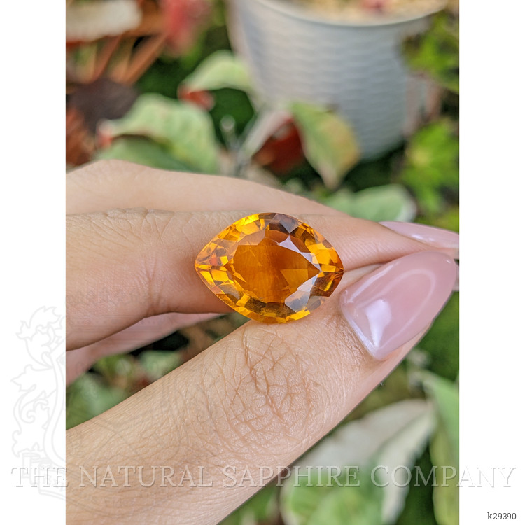 13.05 Ct. Orangish Yellow Citrine from Ceylon (Sri Lanka)
