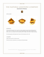 12.06 Ct. Yellowish Orange Citrine from Ceylon (Sri Lanka) Appraisal