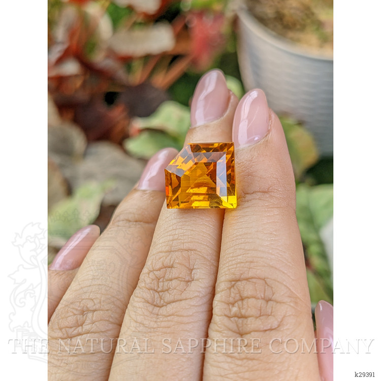 12.06 Ct. Yellowish Orange Citrine from Ceylon (Sri Lanka)