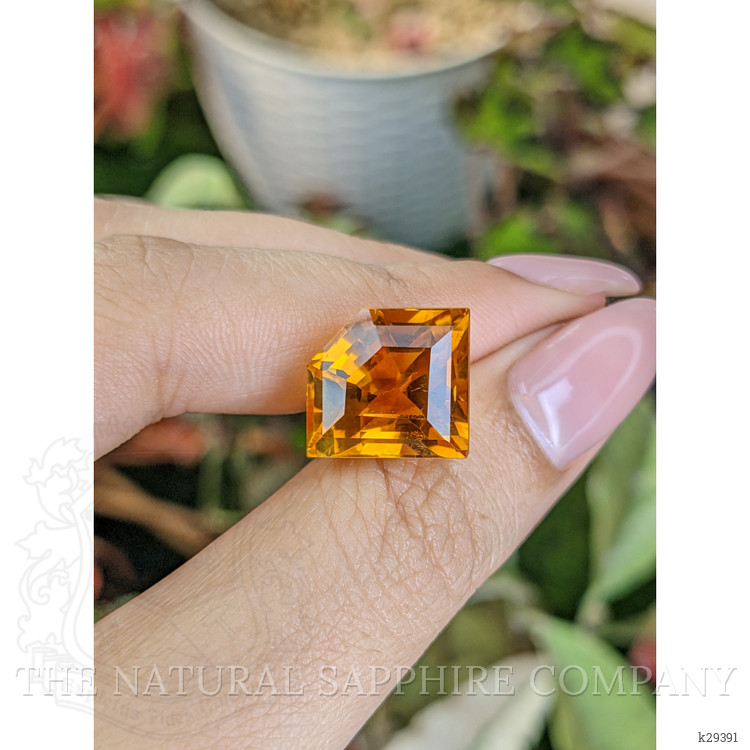 12.06 Ct. Yellowish Orange Citrine from Ceylon (Sri Lanka)