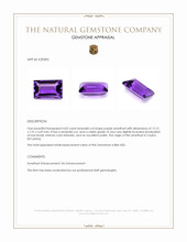 4.02 Ct. Purple Amethyst from Ceylon (Sri Lanka) Appraisal