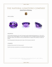 3.35 Ct. Purple Amethyst from Ceylon (Sri Lanka) Appraisal