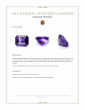 12.98 Ct. Purple Amethyst from Ceylon (Sri Lanka) Appraisal