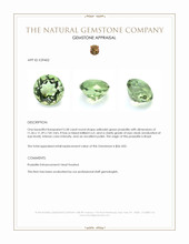 5.58 Ct. Yellowish Green Prasiolite from Brazil Appraisal