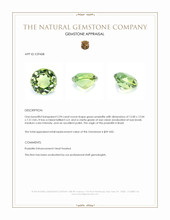 5.94 Ct. Green Prasiolite from Brazil Appraisal
