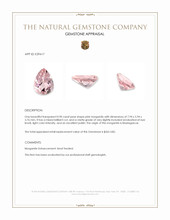 0.90 Ct. Pink Morganite from Madagascar Appraisal
