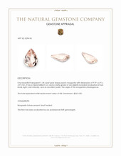 1.38 Ct. Peach Morganite from Madagascar Appraisal