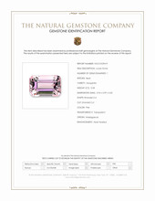 0.58 Ct. Pink Morganite from Madagascar Scan Report