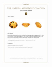 4.71 Ct. Orangish Yellow Citrine from Brazil Appraisal